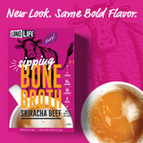 Sriracha Beef Bone Broth Stick Packs - BUY 10, GET 2 SERVINGS FREE