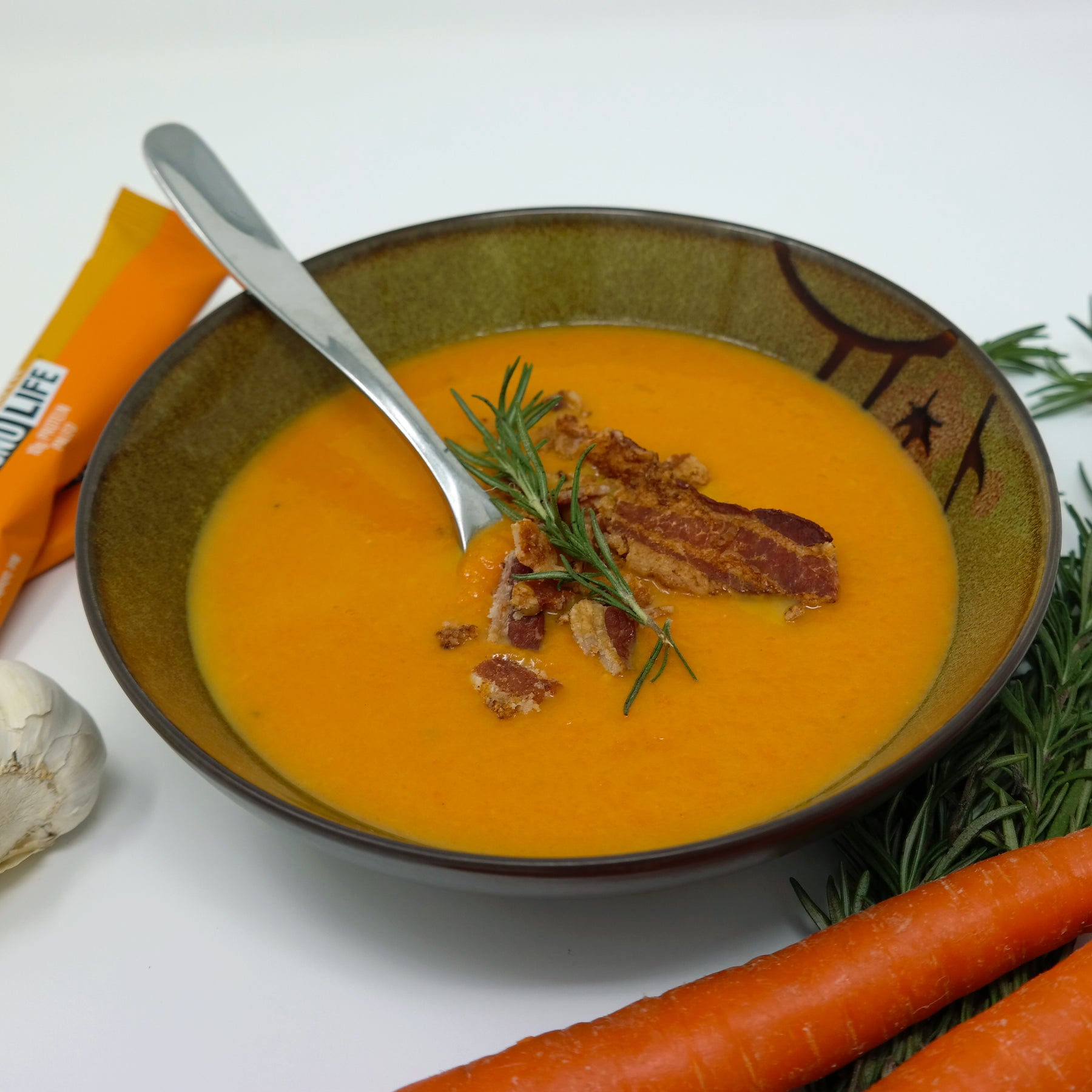 Creamy Carrot & Chicken Bone Broth Soup