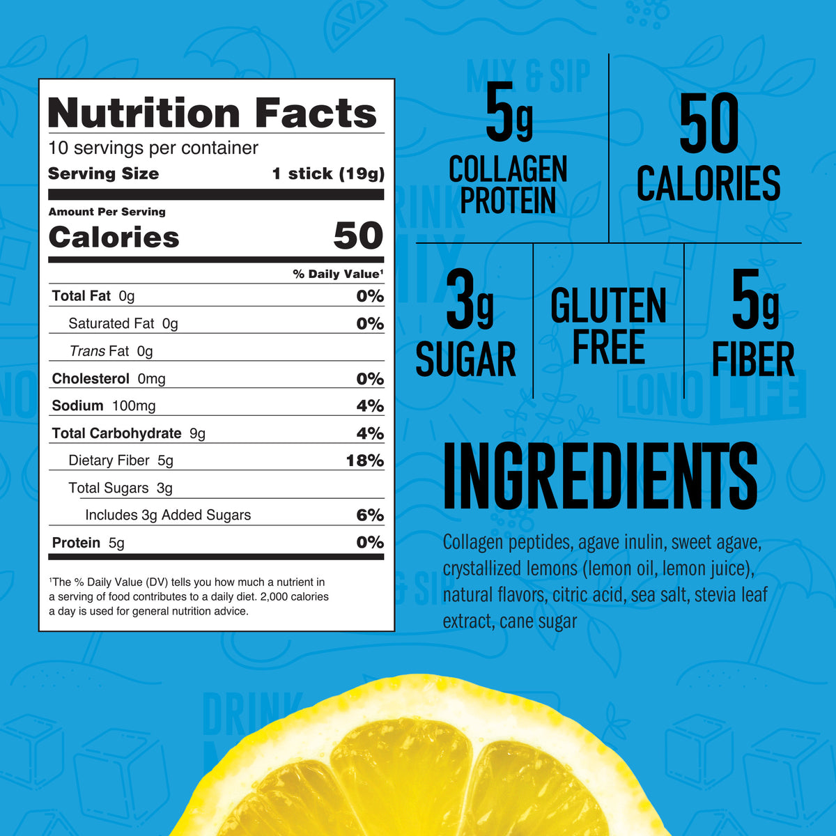 Lemonade Protein Sips nutrition facts