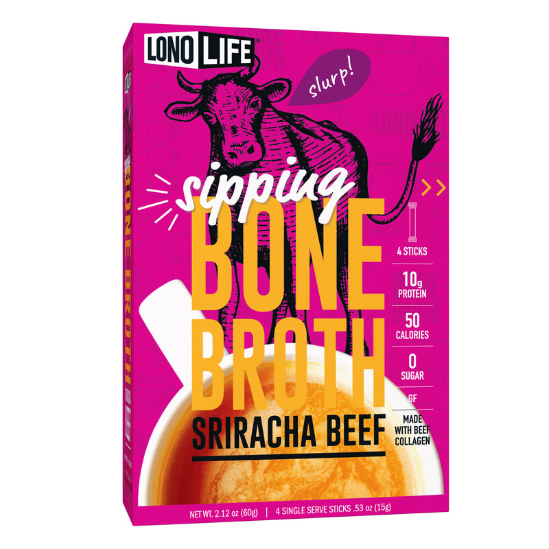 Sriracha Beef Bone Broth Stick Packets - 4 count