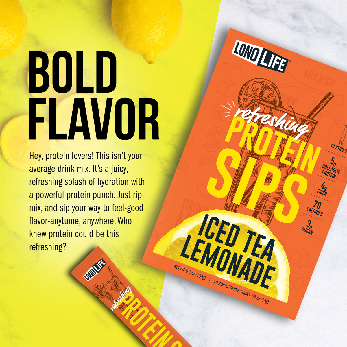 Iced Tea Lemonade Protein Sips comparison chart