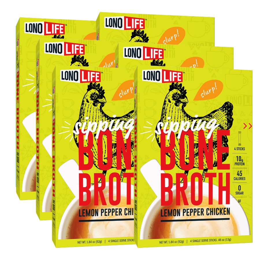 Lemon Pepper Chicken Bone Broth - 6 Boxes of 4 Packs
