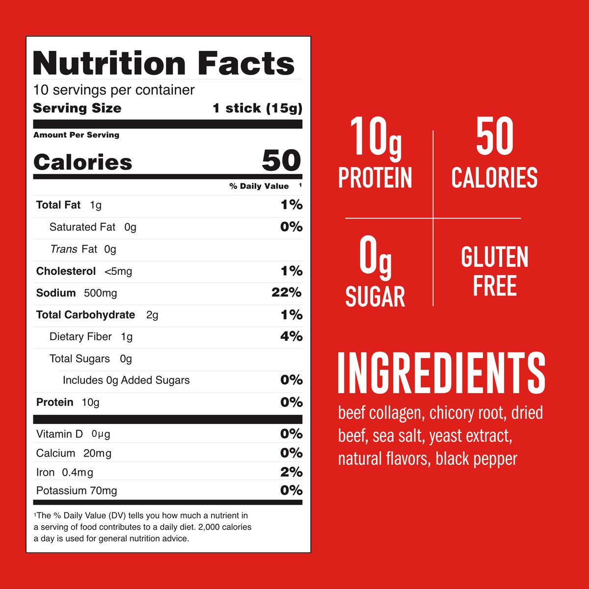 Grass-Fed Beef Bone Broth nutrition facts
