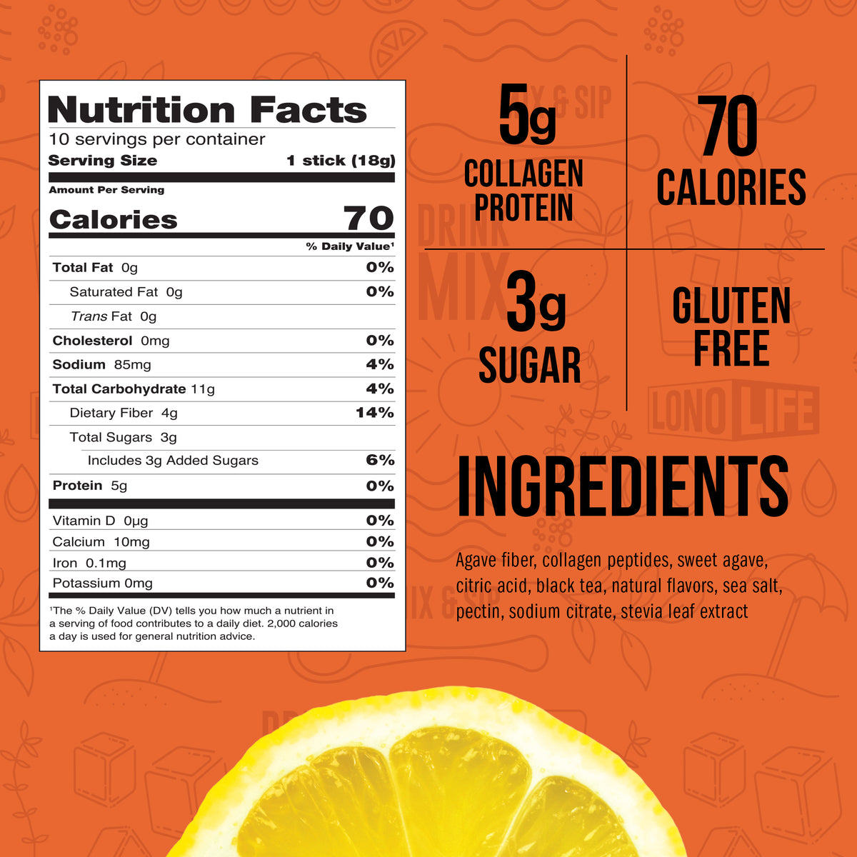 Iced Tea Lemonade Protein Sips nutrition facts