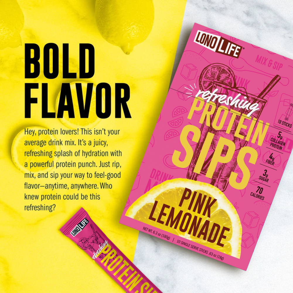 Pink Lemonade Protein Sips comparison chart