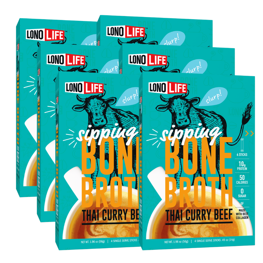 Thai Curry Beef Bone Broth - 6 Boxes of 4 Packs
