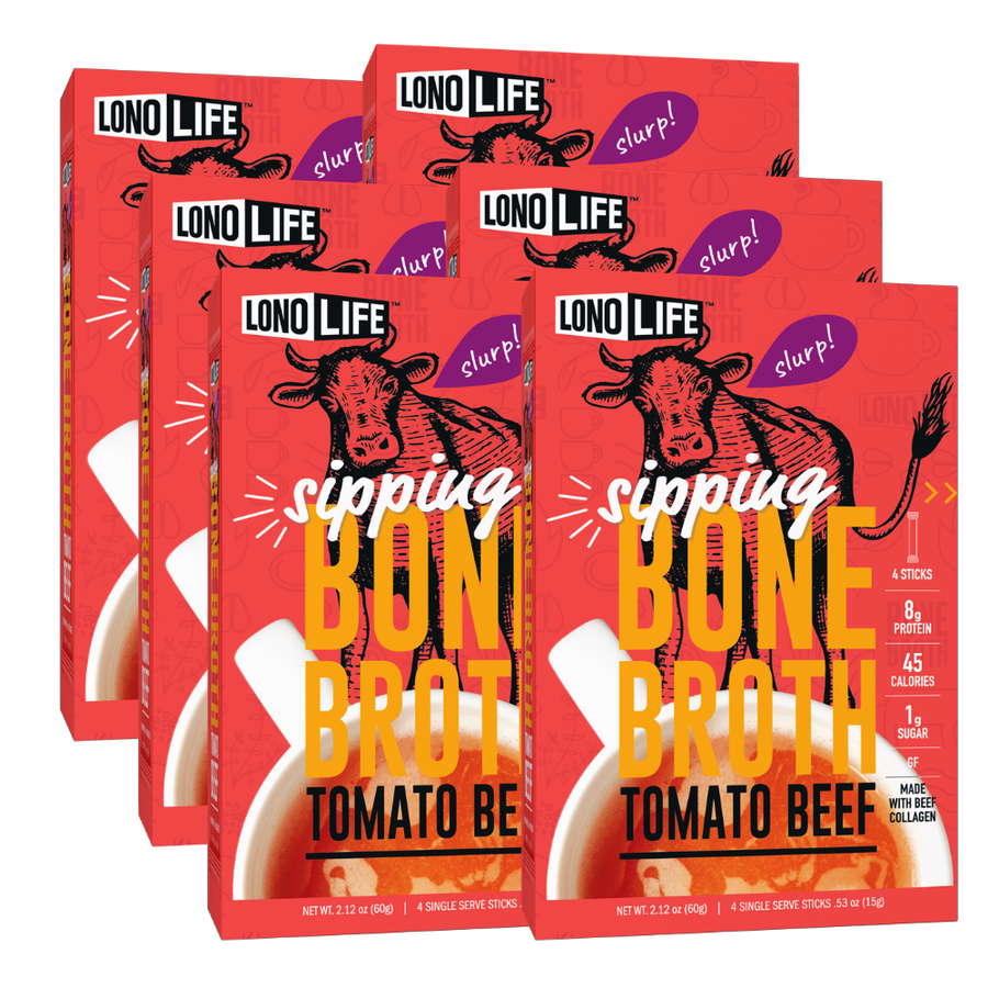 Tomato Beef Bone Broth - 6 Boxes of 4 Packs